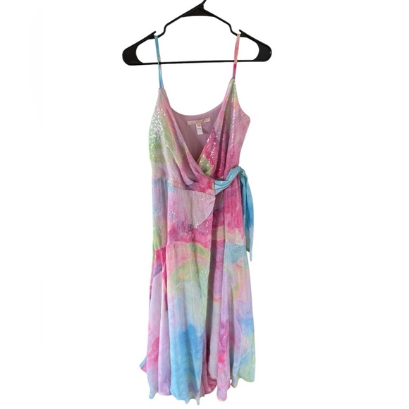 Hutch Alden Rainbow Sequin Maxi Wrap Dress - Picture 4 of 12